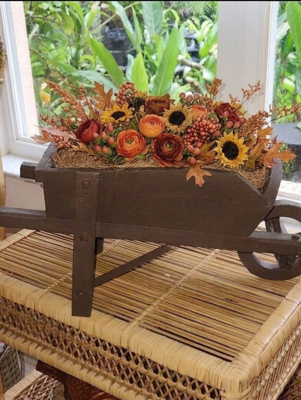 Vintage Mini Wheelbarrow Planter, Mini Planter, Garden Porch Decor